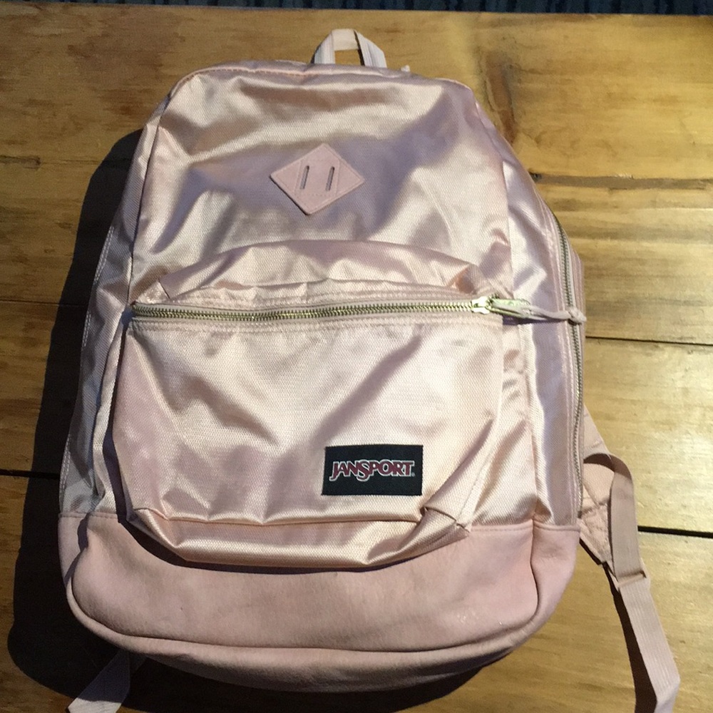 Rose Gold Jansport backpack